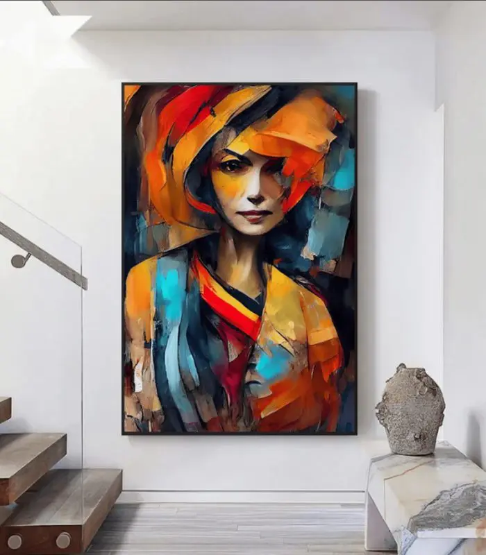 خرید تابلو هنری چهره آبستره