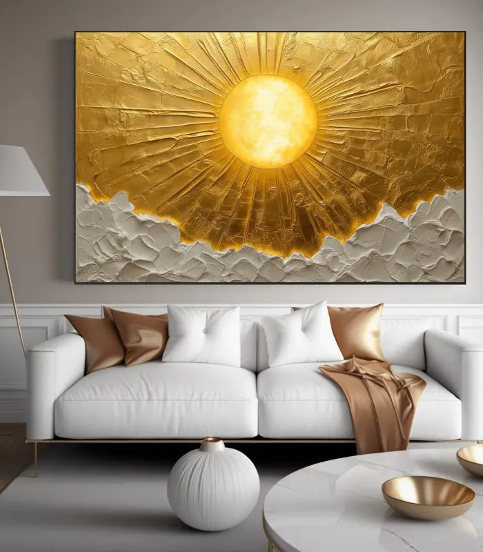 تابلو خورشید طلایی
