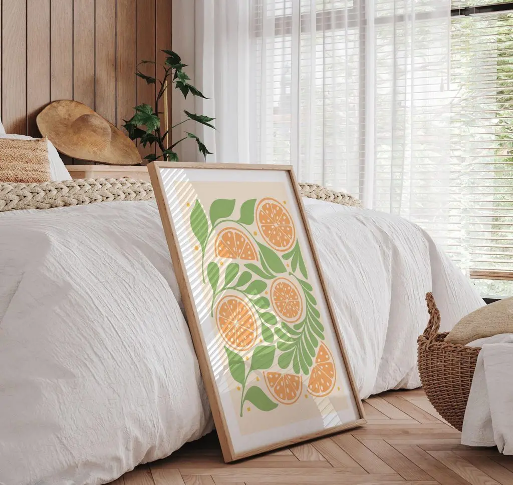 تابلو دکوراتیو مینیمال پرتقالی