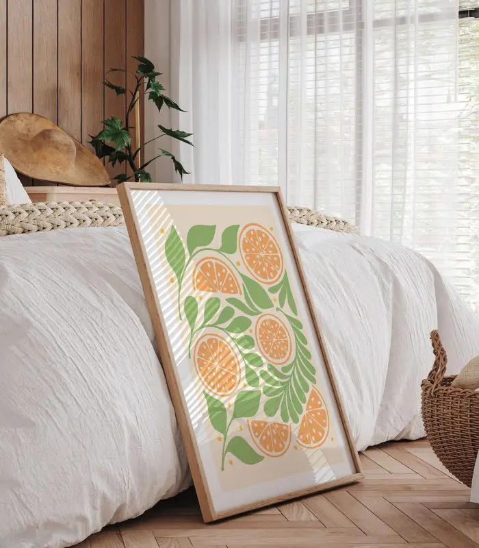 تابلو دکوراتیو مینیمال پرتقالی