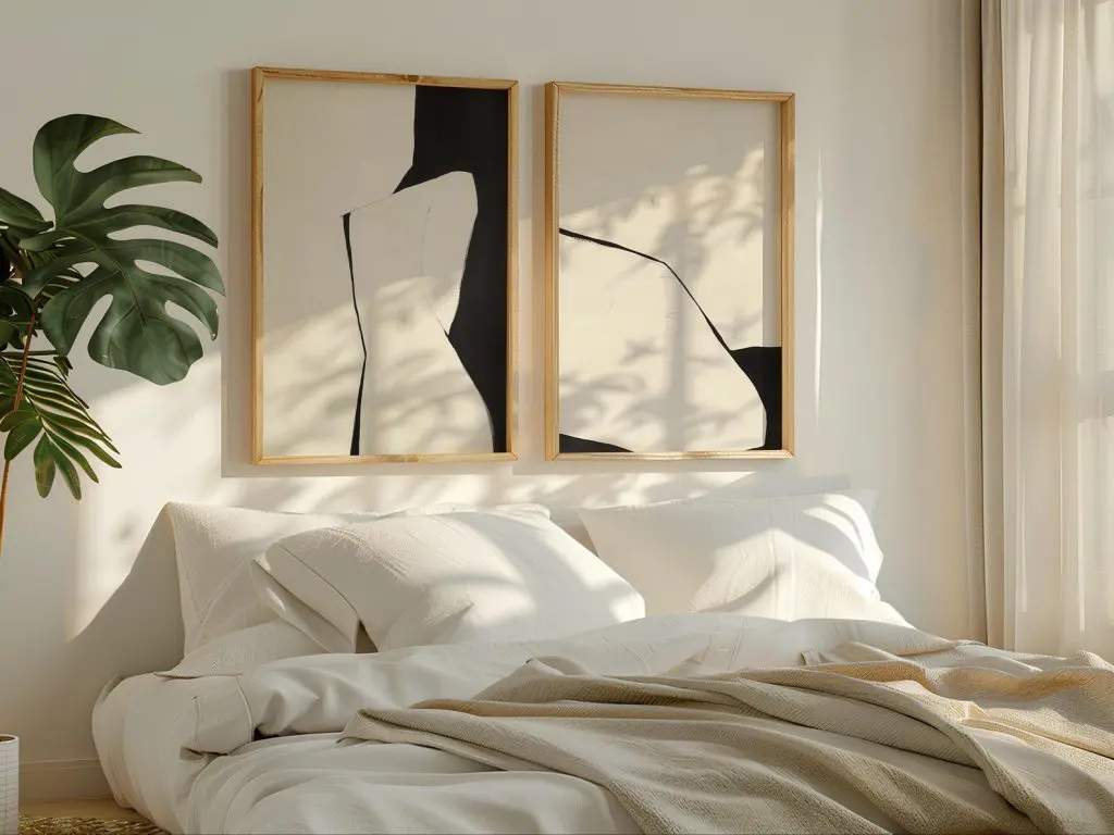 ست 2 تایی تابلو دکوراتیو اشکال انتزاعی