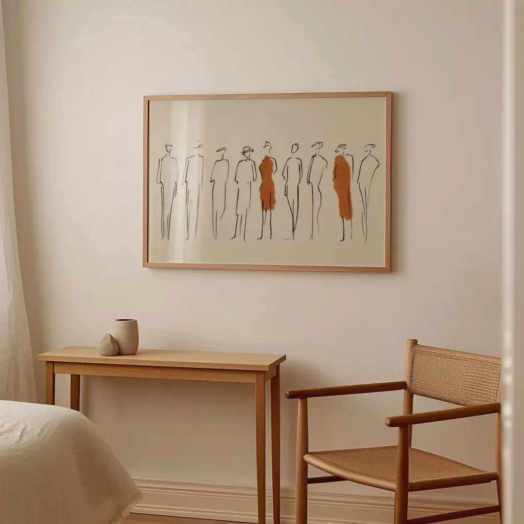 تابلو دکوراتیو مینیمال جمعیت خاموش