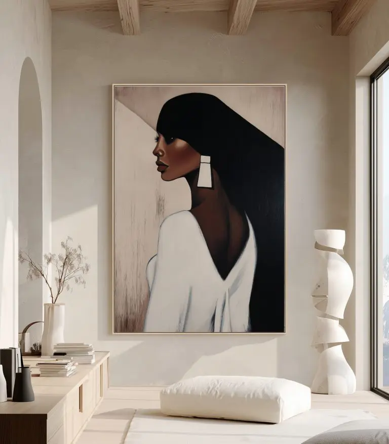 تابلو دکوراتیو مدرن طرح چهره زن