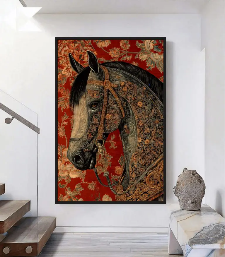 تابلو دکوراتیو اسب شرقی کلاسیک