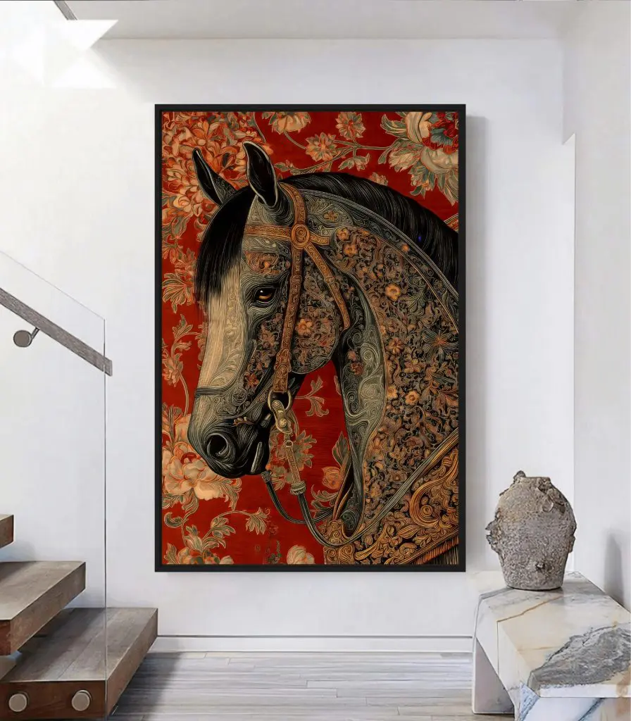 تابلو دکوراتیو اسب شرقی کلاسیک