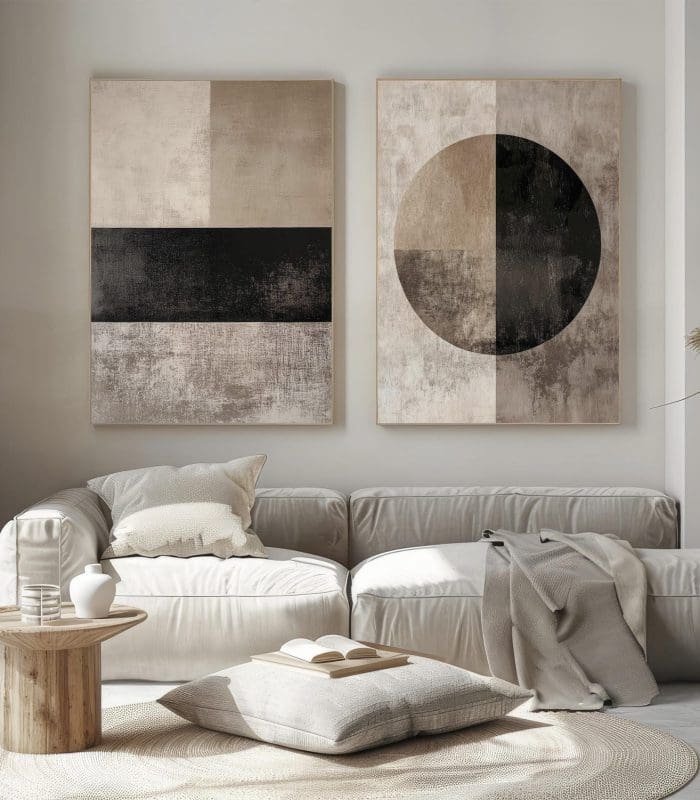 تابلو مدرن هندسی دو تکه