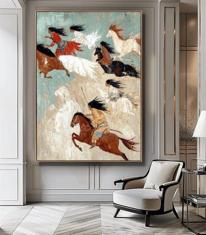 تابلو دکوراتیو سوارکاران بومی
