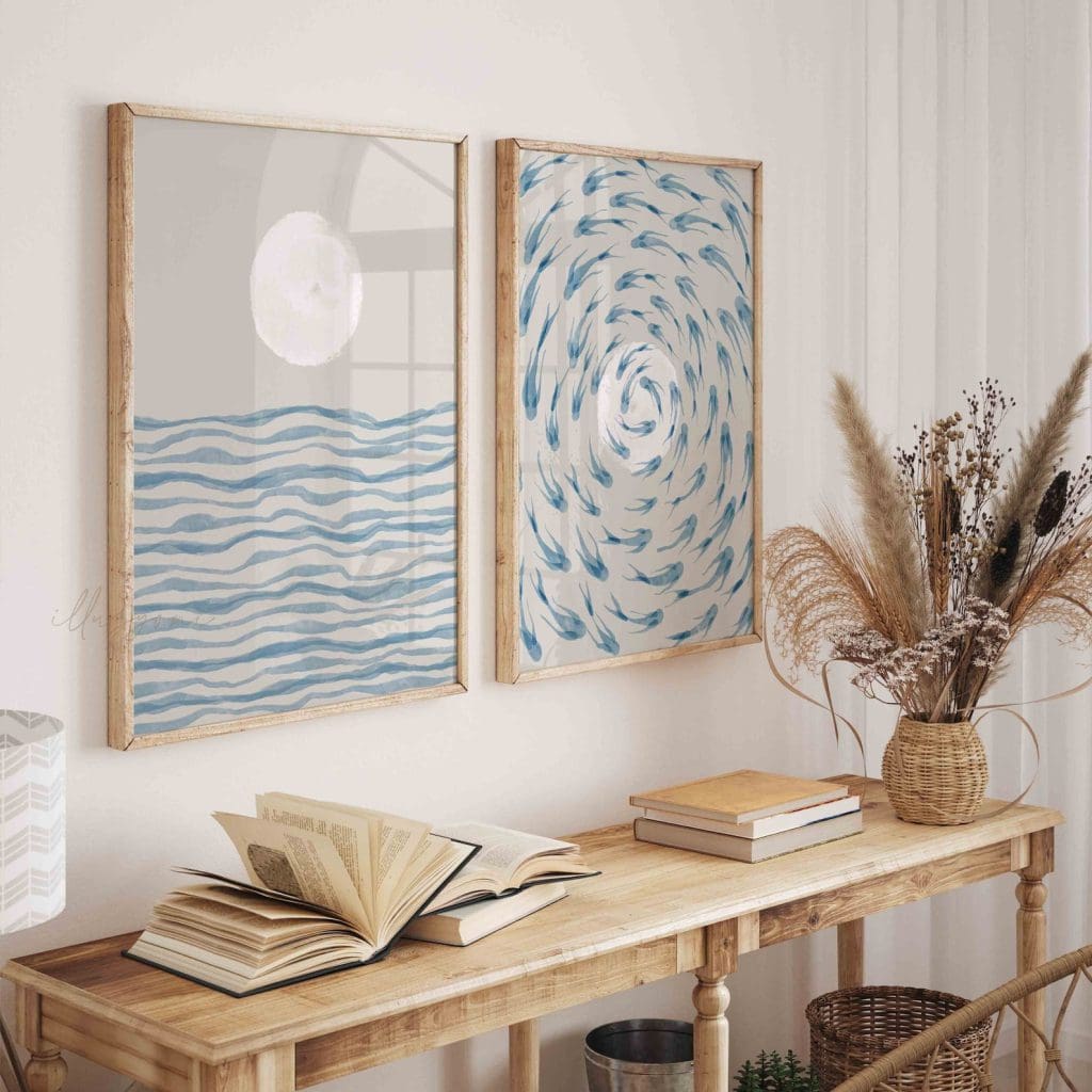 ست ۲ تایی ماهی‌های آبی