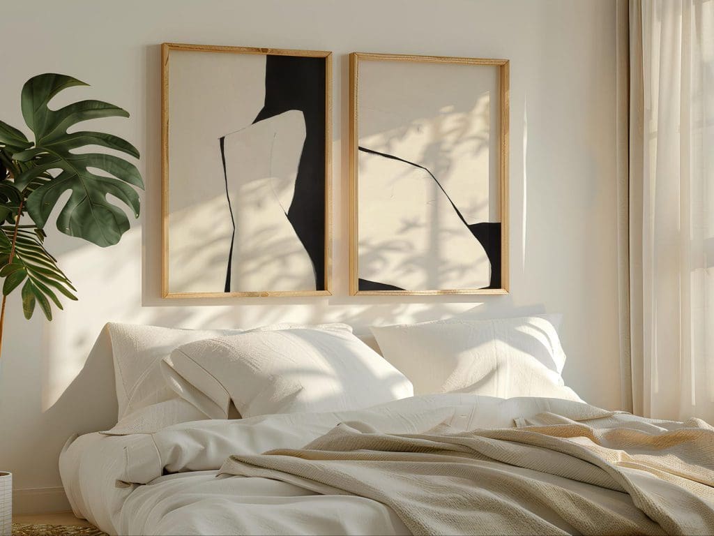 ست 2 تایی تابلو دکوراتیو اشکال انتزاعی