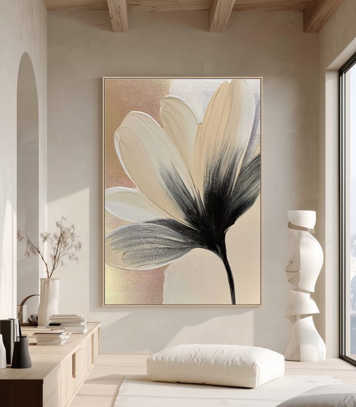 تابلو دکوراتیو مینیمال و آبستره طرح گل