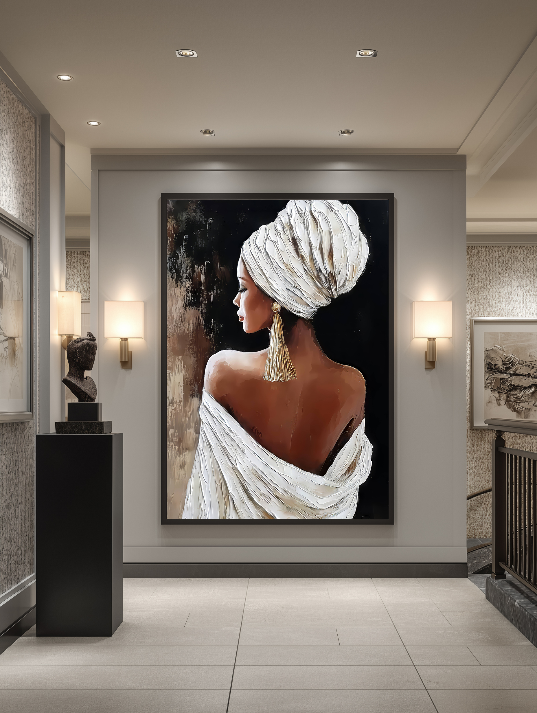 تابلو دکوراتیو مدرن بانوی افریقایی