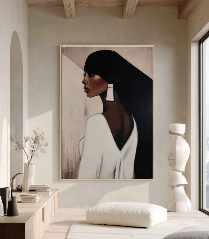 تابلو دکوراتیو مدرن طرح چهره زن