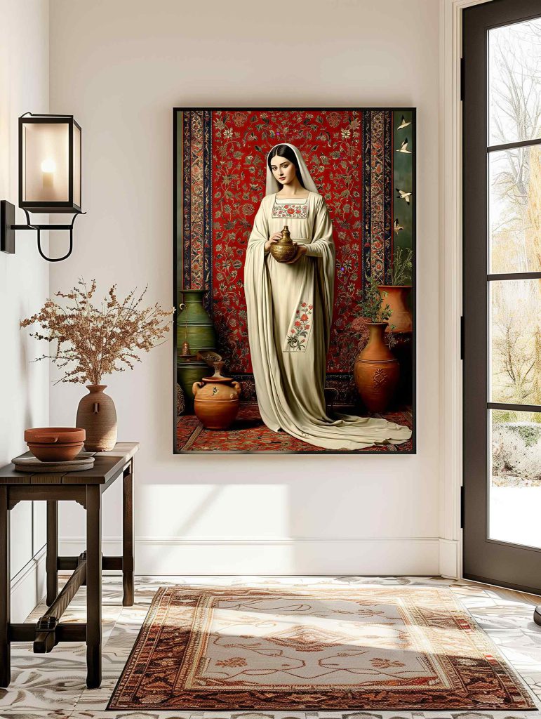 تابلو دکوراتیو بانوی شرقی سنتی